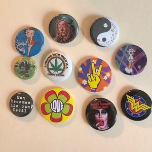 Whimsical buttons - set of eleven